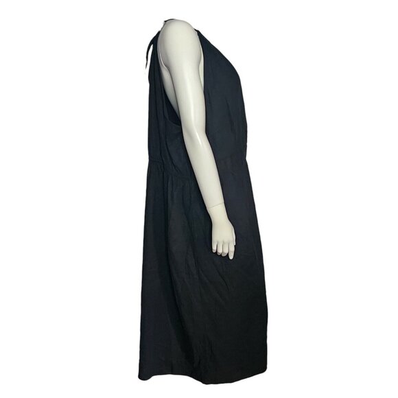 NWT AVA & VIV Solid All Black Sleeveless Twist Front Dress Womens Plus Size 2X - Picture 2 of 8